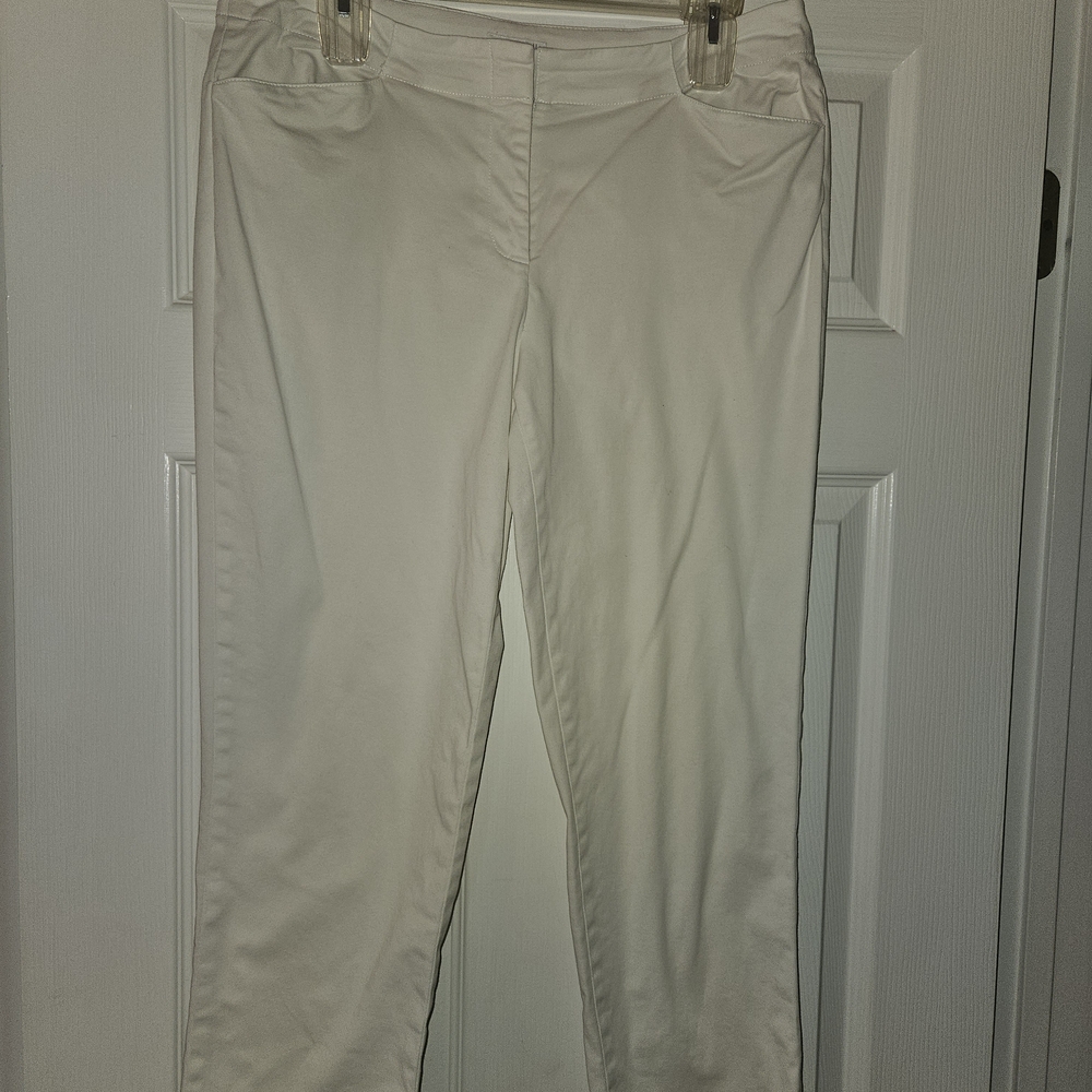 J. Jill Women's Off-White Ankle Pants